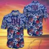 New York Giants Hawaiian Shirts For Men Floral Pattern 3 3