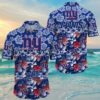 New York Giants Hawaiian Shirts For Men Floral Pattern 4 4