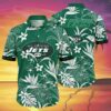 New York Jets Hawaiian Shirt White Flowers 3 3