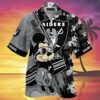 Oakland Raiders Hawaiian Shirt Mickey And Floral Pattern 3 3