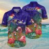 Ravens Hawaiian Shirt With Pink Flamingos 4 4