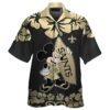 Saints Hawaiian Shirt Mickey Mouse and Hibiscus Print 1 1