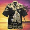 Saints Hawaiian Shirt Mickey Mouse and Hibiscus Print 3 3