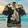 Saints Hawaiian Shirt Mickey Mouse and Hibiscus Print 4 4