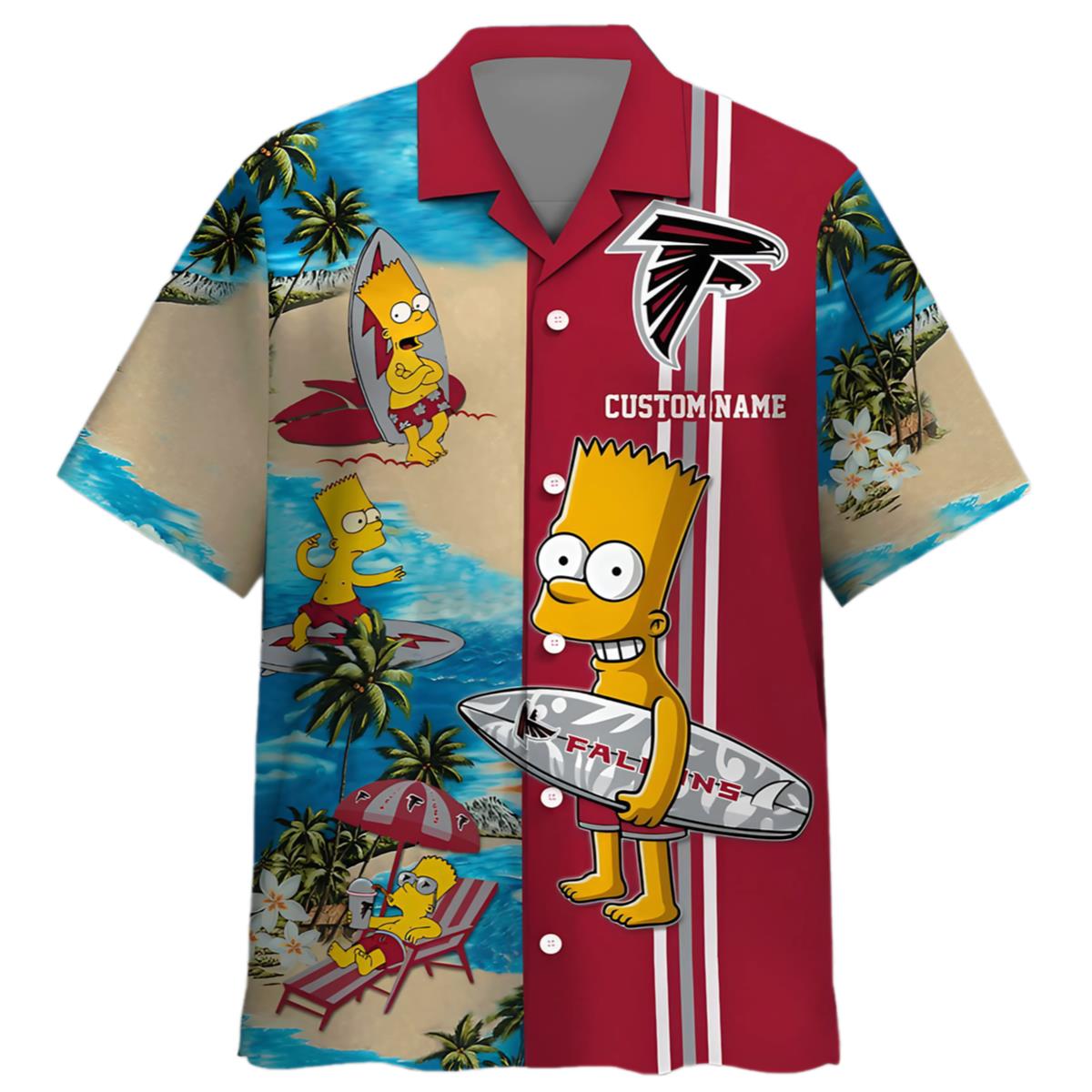 Simpsons Falcons Hawaiian Shirt Personalized 1 1