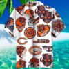 Skull Pattern Chicago Bears Hawaiian Shirt Logo 3 3 1