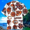 Skull Pattern Chicago Bears Hawaiian Shirt Logo 4 4 1