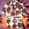 Skull Pattern Chicago Bears Hawaiian Shirt Logo 5 5 1