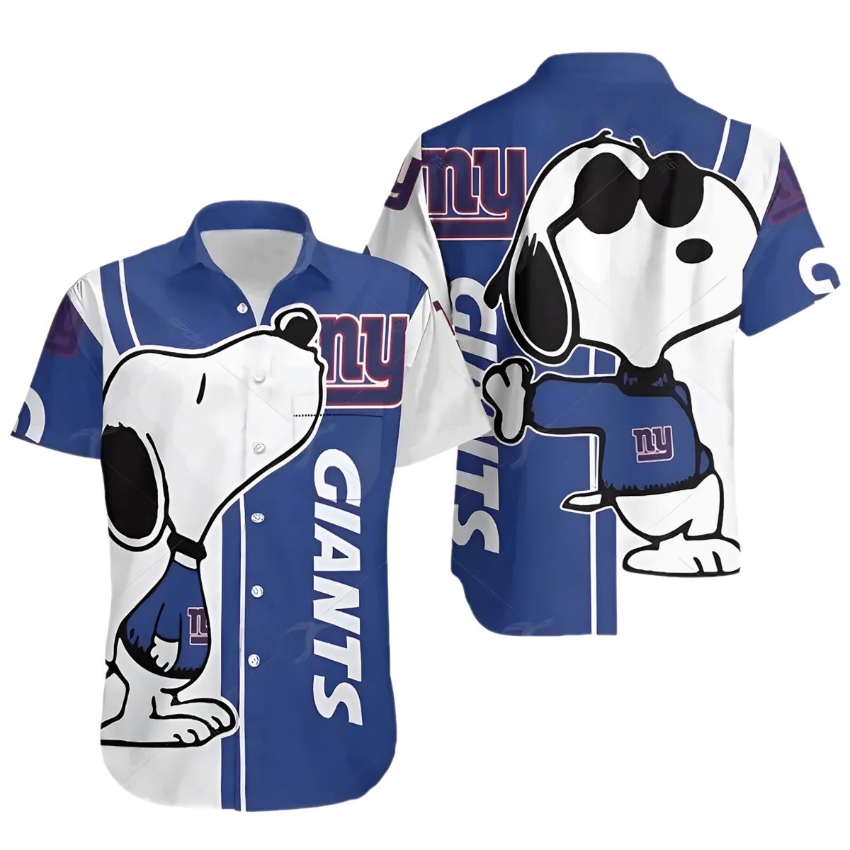 Snoopy Ny Giants Hawaiian Shirt 1 1