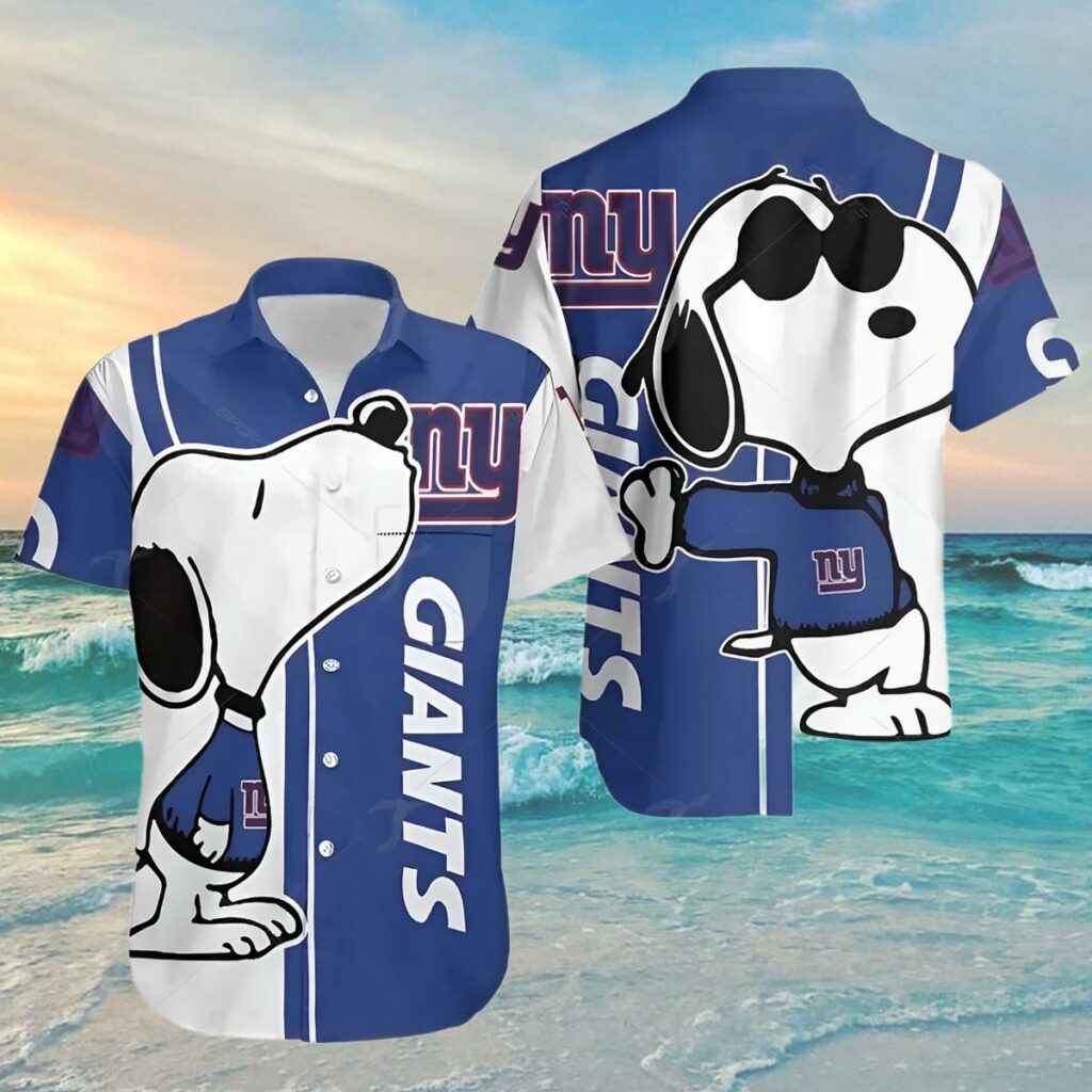 Snoopy Ny Giants Hawaiian Shirt 4 4