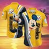 Steelers Hawaii Shirt Cartoon Icon Yellow Stripe Mickey 3 3