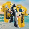 Steelers Hawaii Shirt Cartoon Icon Yellow Stripe Mickey 4 4