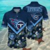 Tennessee Titans Hawaiian Shirt Navy Blue Floral Paradise 2 2