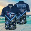 Tennessee Titans Hawaiian Shirt Navy Blue Floral Paradise 4 4