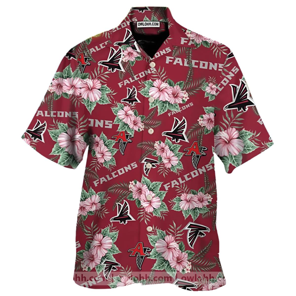 Tropical Hibiscus Atlanta Falcons Hawaiian Shirt 1 1