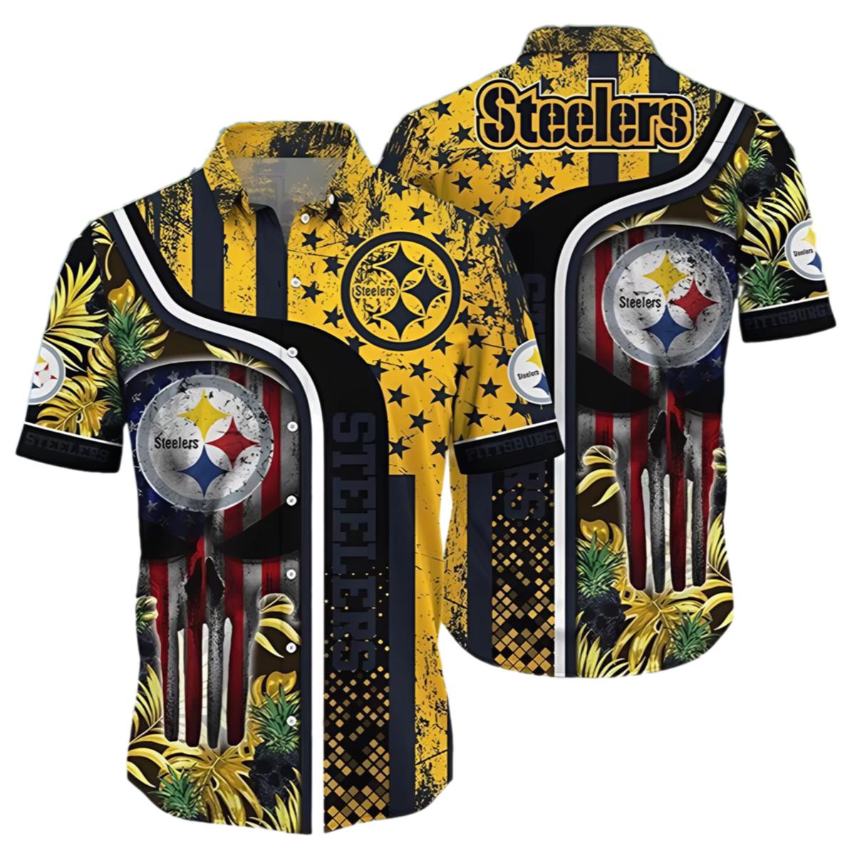 Vintage Pittsburgh Steelers NFL Hawaiian Shirt 1 1