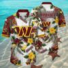 Washington Commanders Hawaiian Shirt Tropical Floral Paradise 2 2