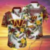 Washington Commanders Hawaiian Shirt Tropical Floral Paradise 3 3