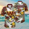 Washington Commanders Hawaiian Shirt Tropical Floral Paradise 4 4