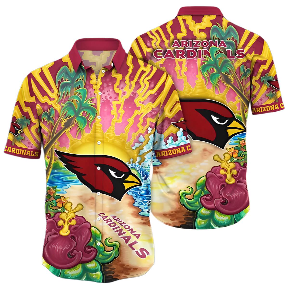 Arizona Cardinals Hawaiian Shirt Flower Hawaii Shirt For 0 0