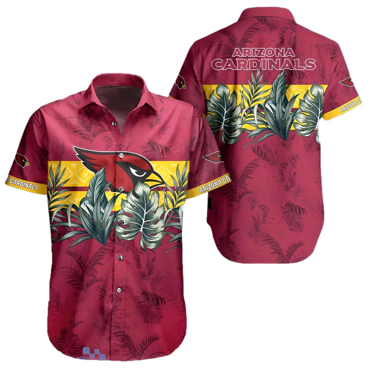 Arizona Cardinals Hawaiian Shirt Red Floral Pattern 0 0