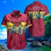 Arizona Cardinals Hawaiian Shirt Red Floral Pattern 4 4