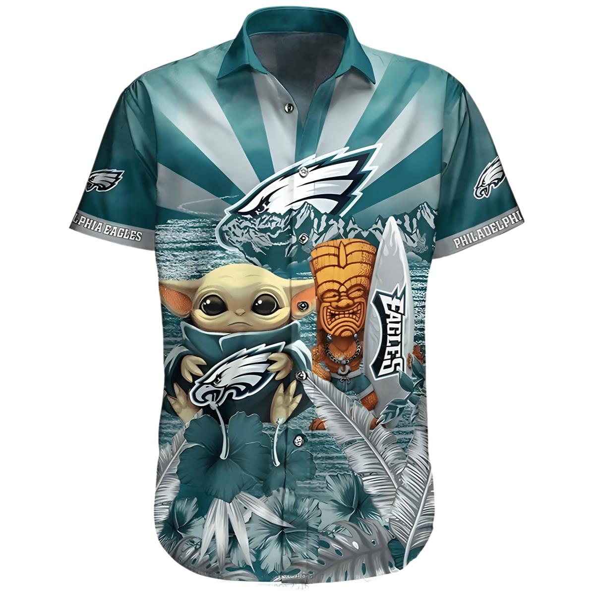 Baby Yoda Philadelphia Eagles Hawaiian Shirt For Men And Women 0 0