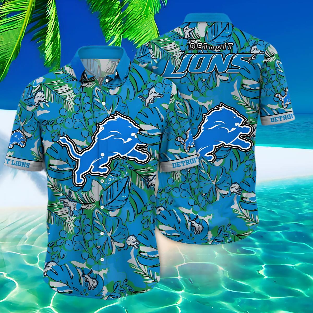 Detroit Lions NFL Hawaiian Shirt Midsummer Aloha Shirt 3 3