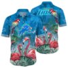 Flamingo Detroit Lions Hawaiian Shirt Vacation Aloha Shirt 0 0