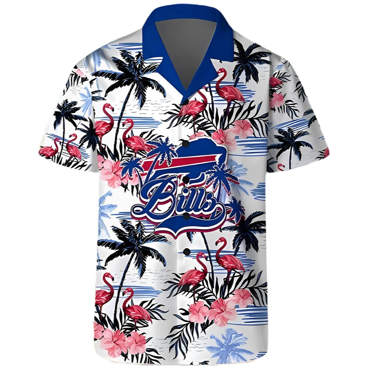 Flamingo Hibiscus Buffalo Bills Hawaiian Shirt 0 0