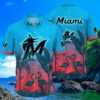 Flamingo Miami MarlIns Hawaiian Shirt 4 4