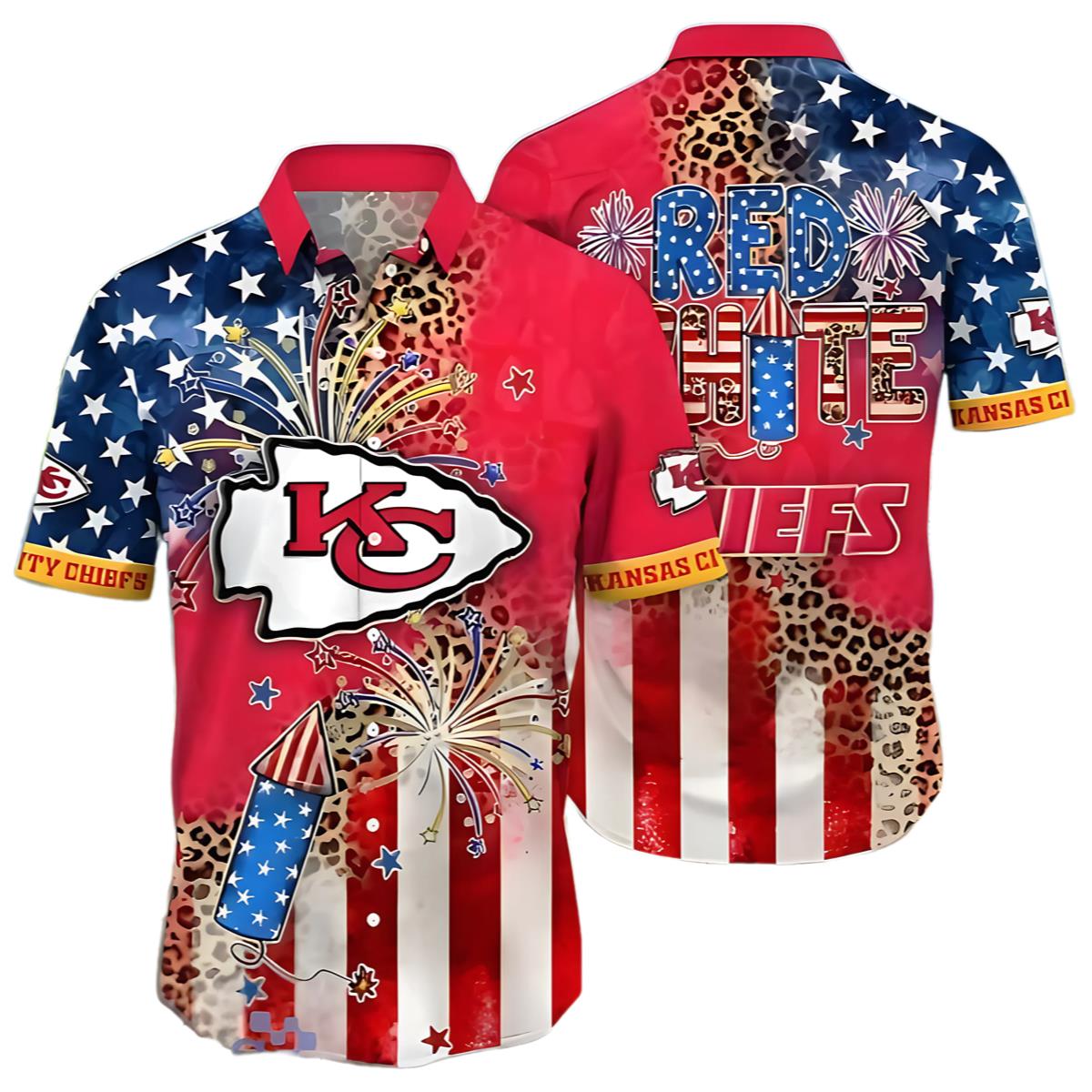 Kansas City Chiefs NFL Independence Day Hawaii Shirt 0 0