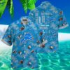 Logo Detroit Lions Hawaiian Shirt Blue 3 3