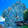 Logo Detroit Lions Hawaiian Shirt Blue 4 4