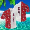 Logo Los Angeles Angels Hawaiian Shirt Red And White 3 3