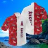 Logo Los Angeles Angels Hawaiian Shirt Red And White 4 4