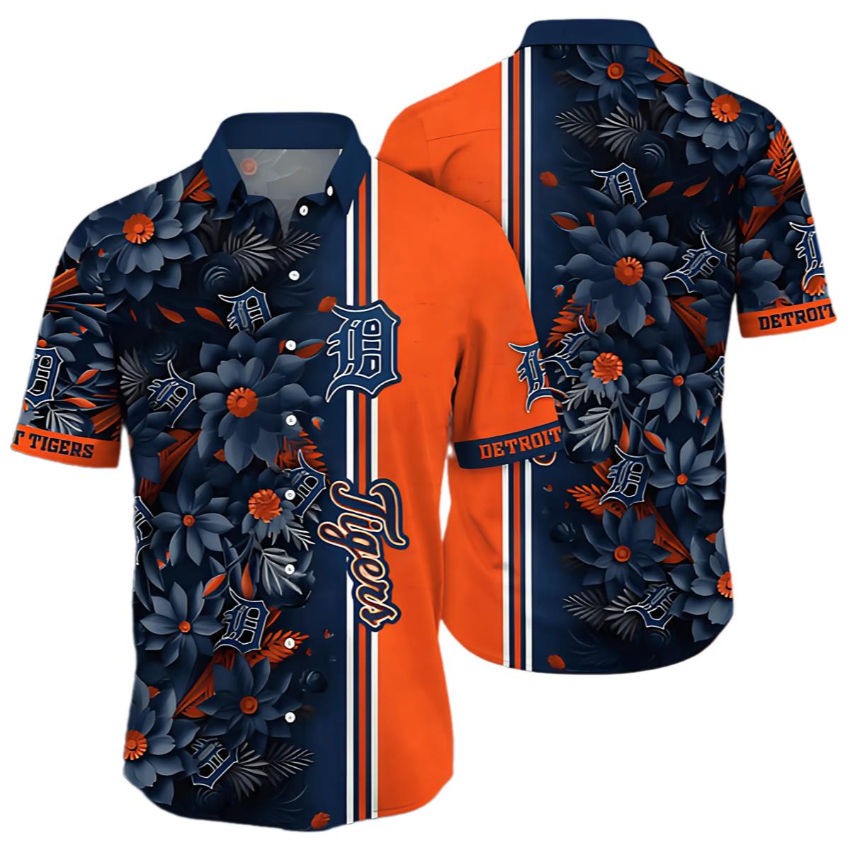 MLB Detroit Tigers Hawaiian Shirt Custom Beer Gardens 0 0