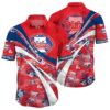 MLB Philadelphia Phillies Baseball Vintage Red Hawaiian Shirt 0 0