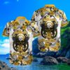 Metallica Skull And Flower Pittsburgh Steelers Hawaiian Shirt 4 4