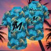 Miami Marlins Hawaiian Shirt Blue Floral Pattern 5 5