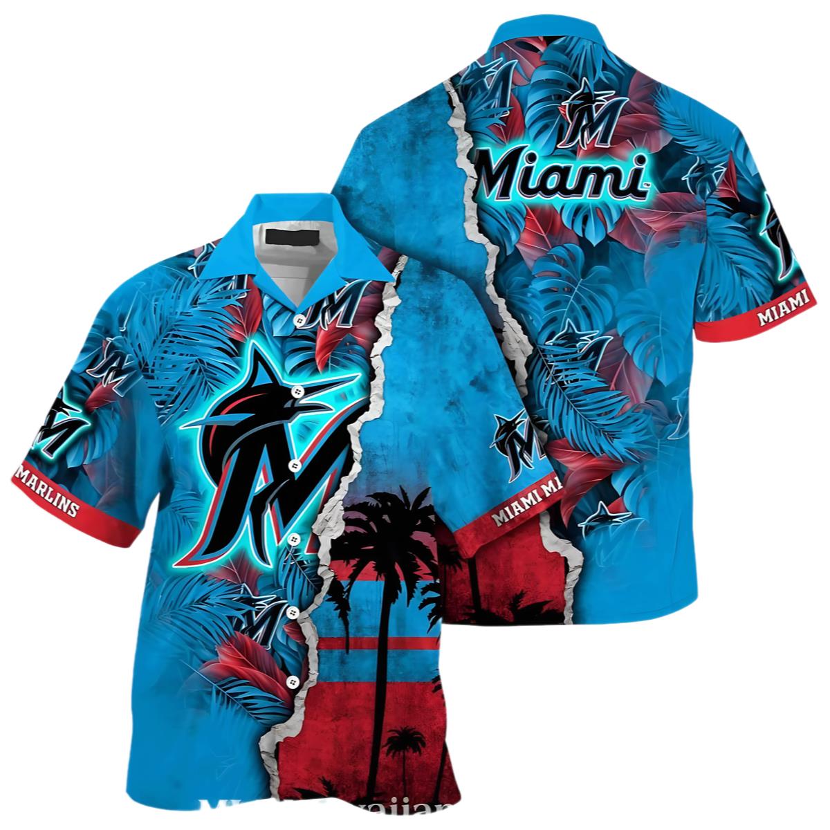 Miami Marlins Hawaiian Shirt Custom 0 0