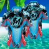 Miami Marlins Hawaiian Shirt Flower Grandstand Glamour For Fans 3 3