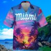 Miami Marlins Hawaiian Shirt Purple Coconut Tree Pattern 4 4