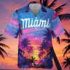 Miami Marlins Hawaiian Shirt Purple Coconut Tree Pattern 5 5