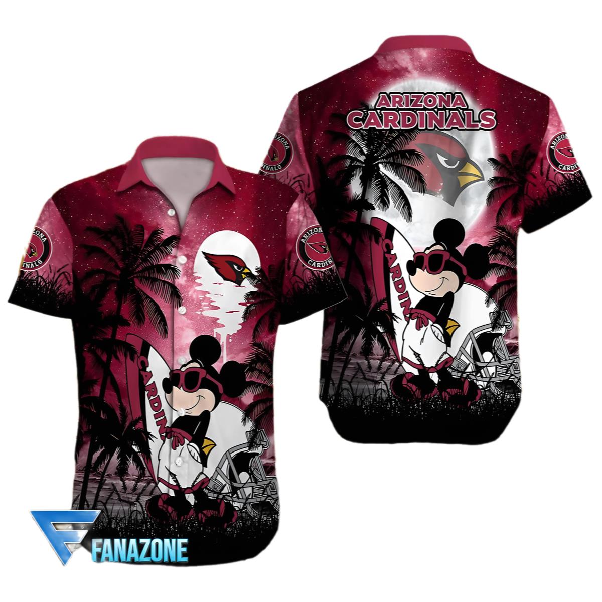 Mickey Arizona Cardinals Hawaiian Shirt For Fans 0 0