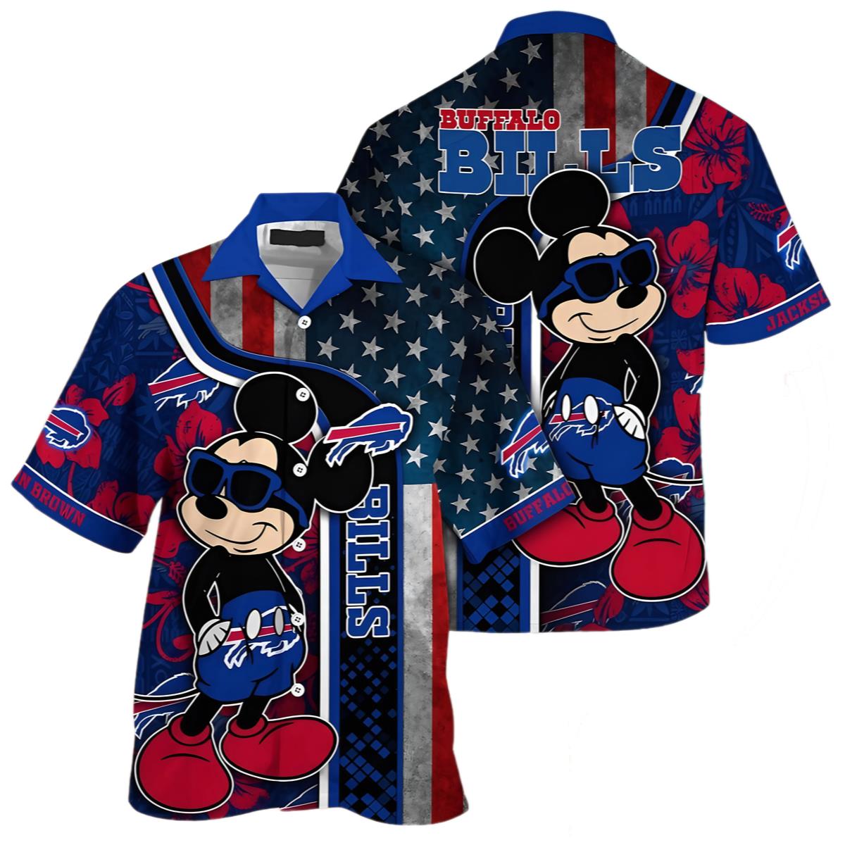 Mickey Mouse Buffalo Bills Hawaiian Shirt Custom 0 0