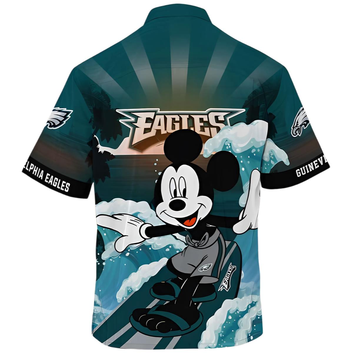 Mickey Mouse Philadelphia Eagles Hawaiian Shirt Customizable 0 0