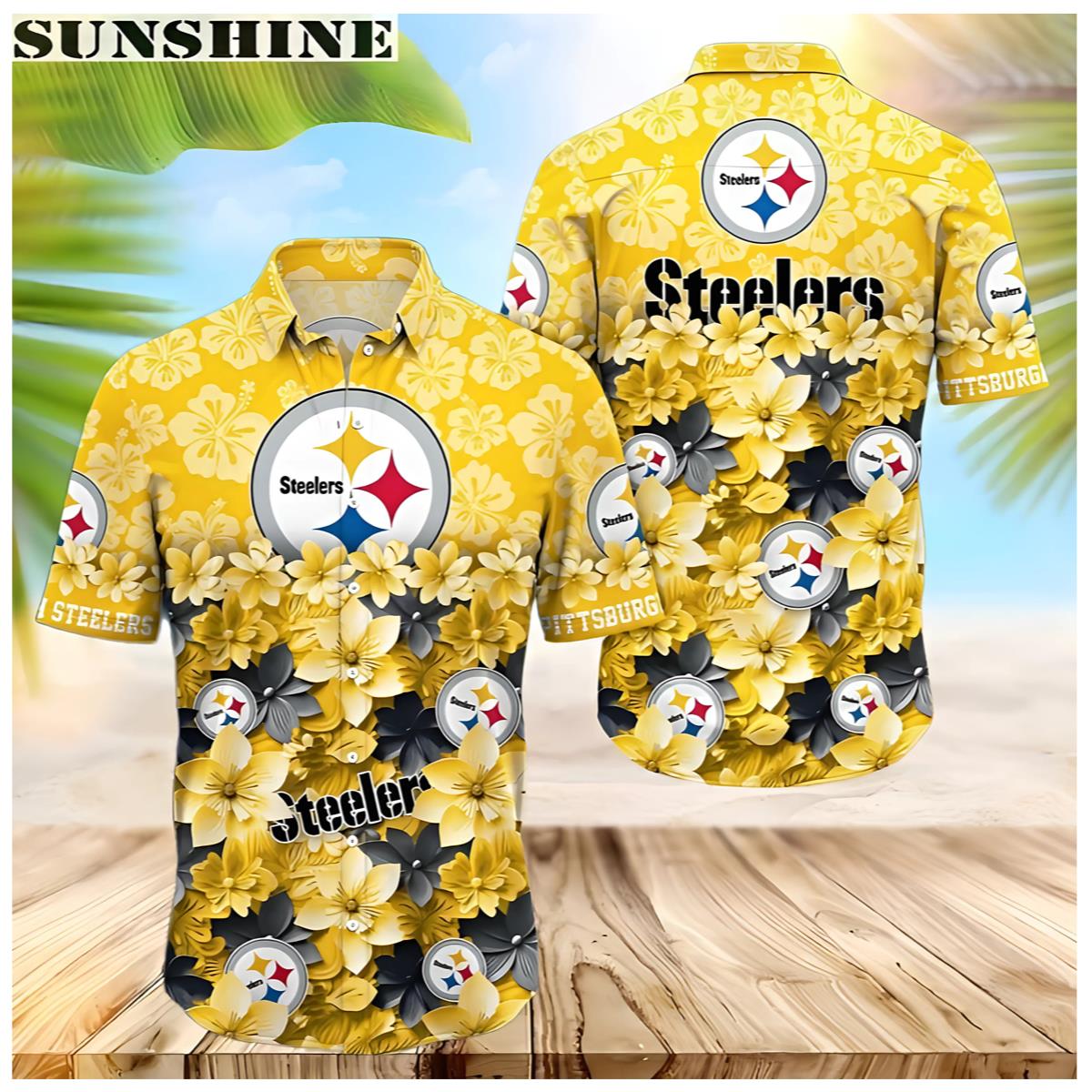 NFL Pittsburgh Steelers Flower Hawaiian Shirt Trending Summer 0 0