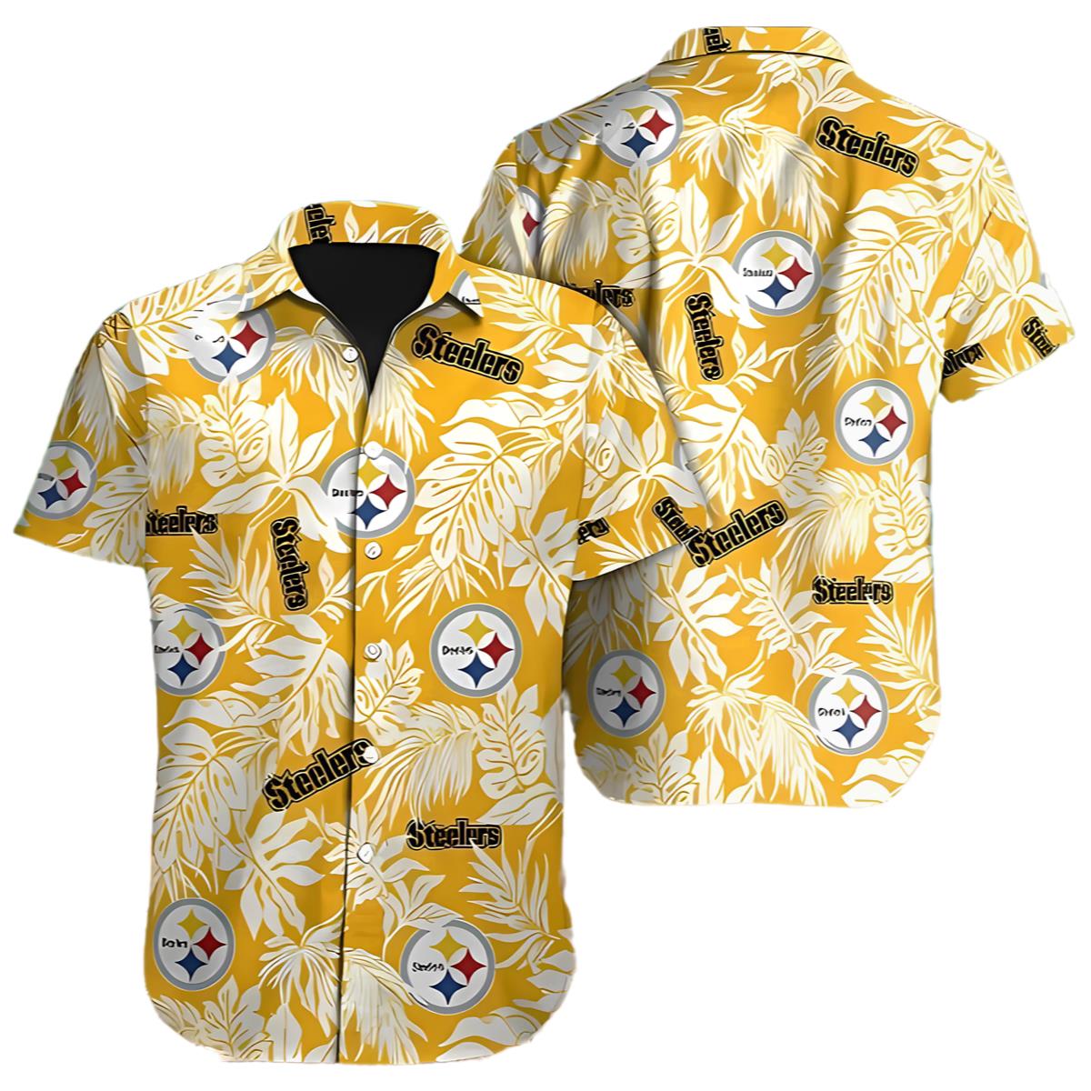 NFL Tropical Leafs Pittsburgh Steelers Hawaiian Shirt 0 0