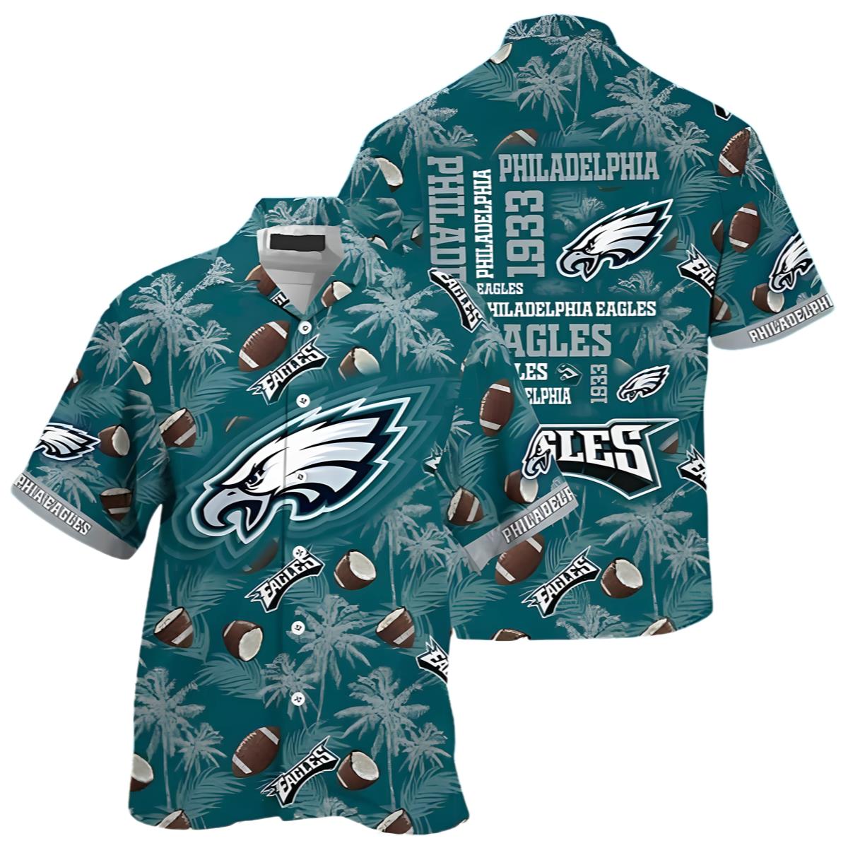 Philadelphia Eagles Football Paradise Hawaiian Shirt 0 0